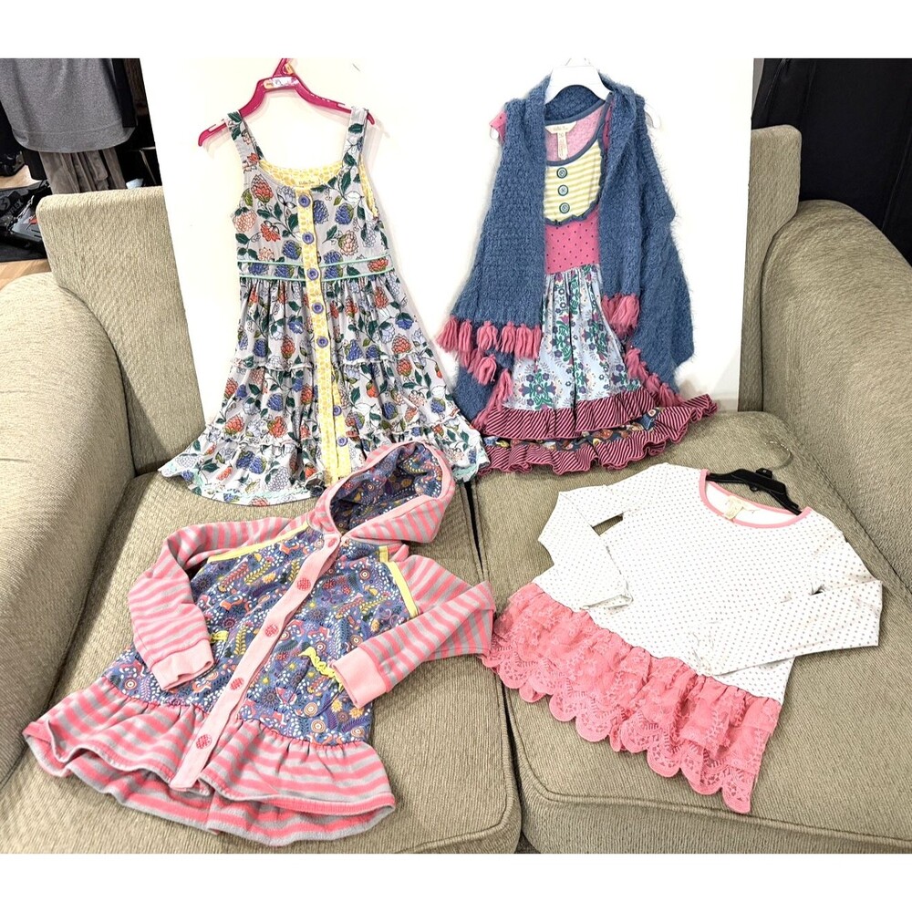 Matilda Jane Size 6 lot of 5 dresses, tops and vest